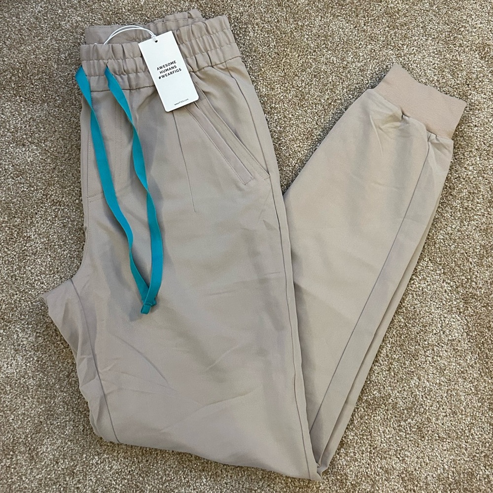 Figs Tan High Waisted Slim Tall Cargo Jogger